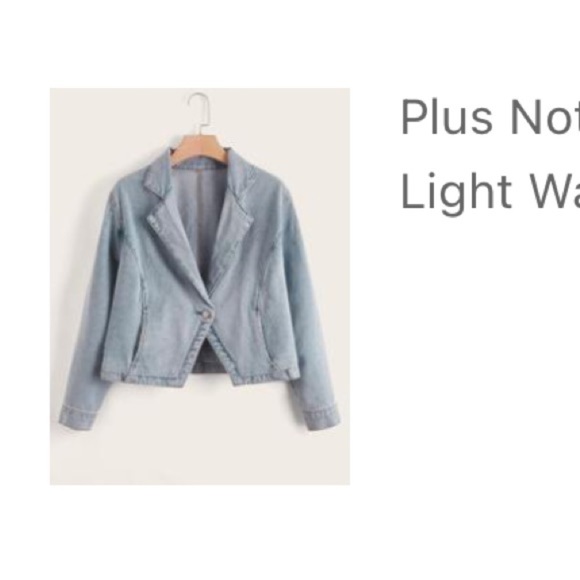 Plus size Denim Blazer - Picture 6 of 6